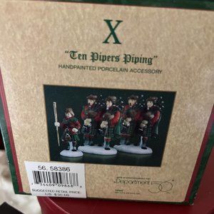 Department 56 Dept 56 X Ten Pipers Piping 12 Days Of Dickens Village